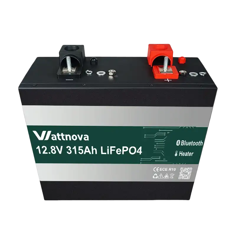 12.8V 315AH Lithium Battery LiFePO4 Smart BMS with Bluetooth Heating Motorhome Underseat Battery IP67